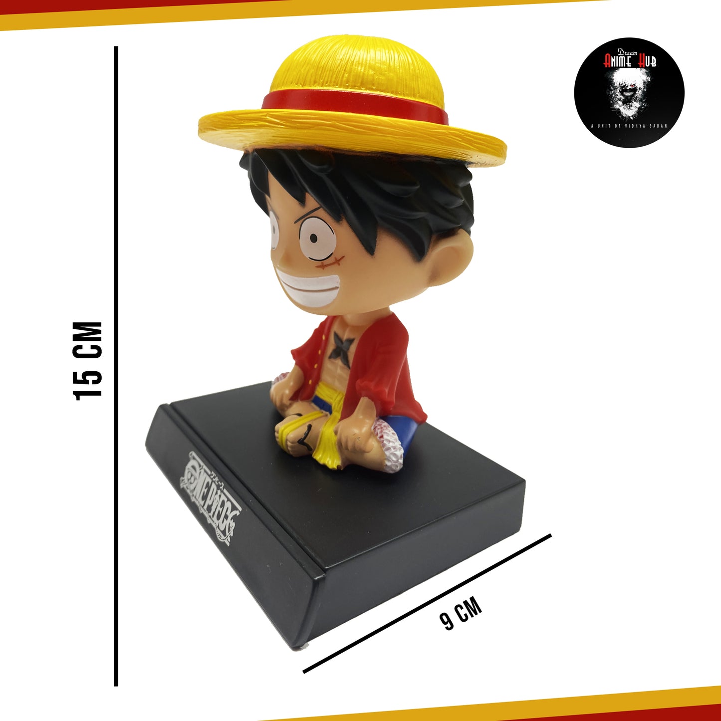 Monkey D. Luffy One Piece Bobble Head action figure with mobile stand