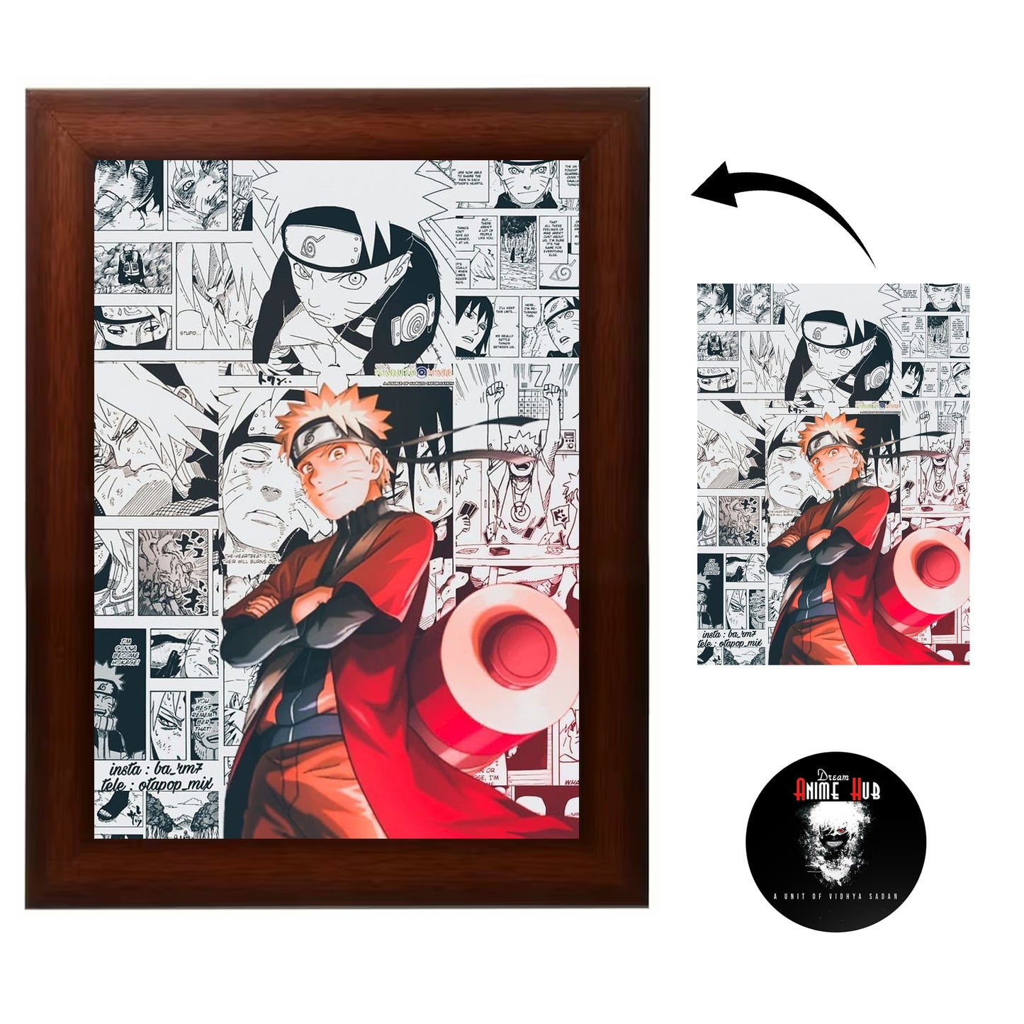 Naruto :Sage Mode Wall Mount Frame