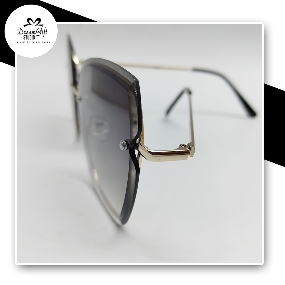 Versace Gradient Cat-Eye Sunglasses – Gold Frame with Smoke Fade Lenses