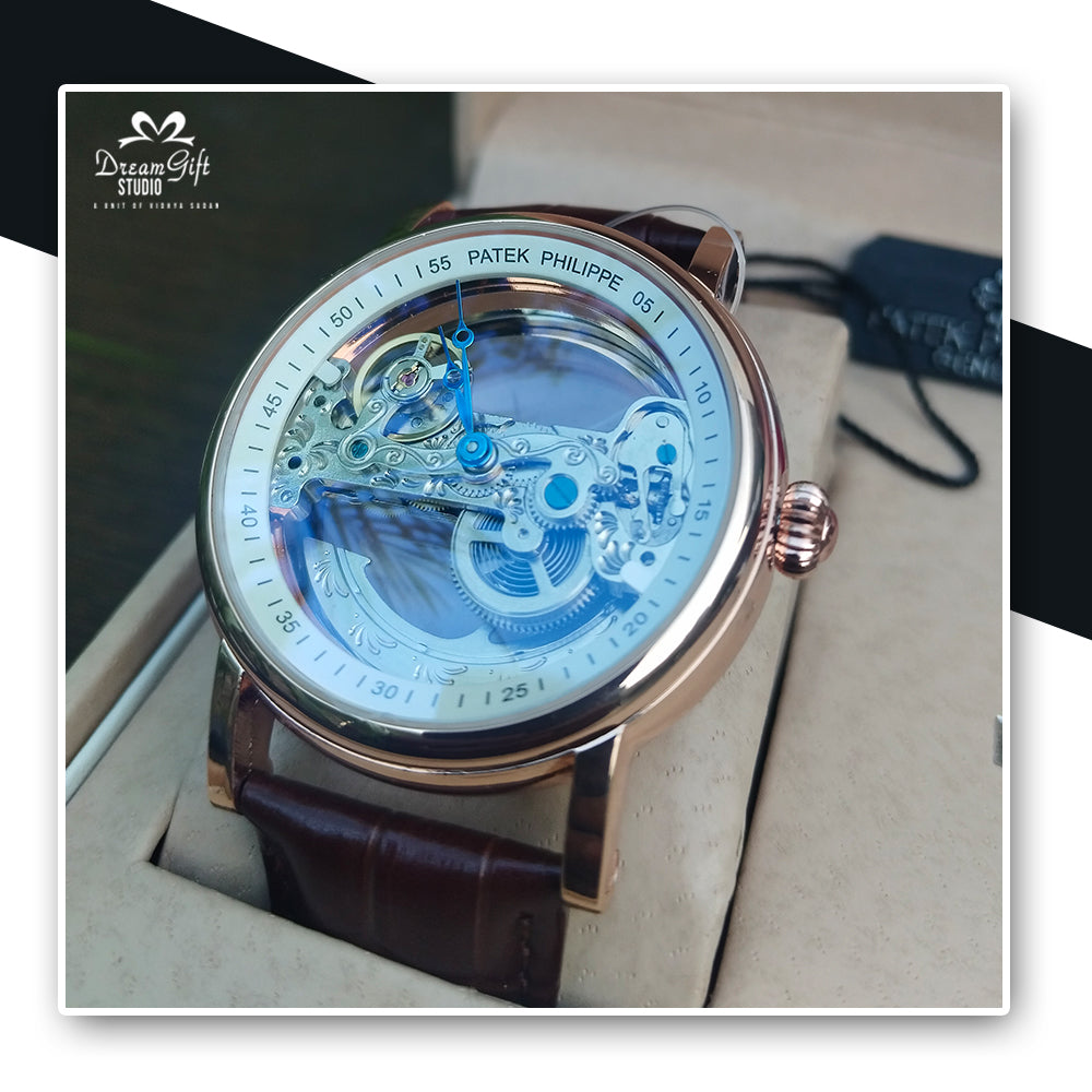 Patek Philippe 7a First copy Automatic skeleton watch with Brand case