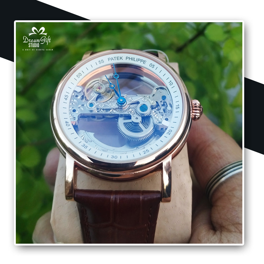 Patek Philippe 7a First copy Automatic skeleton watch with Brand case