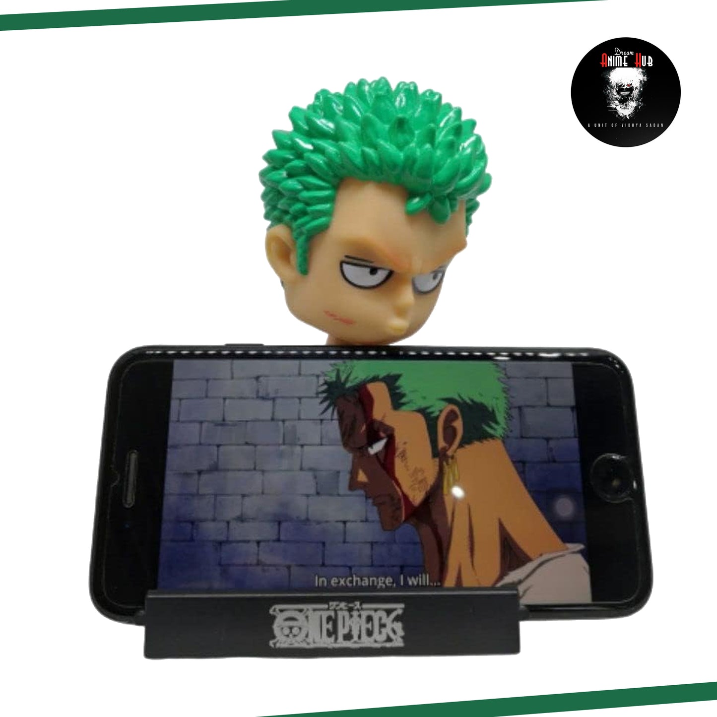 One piece ' Zoro ' Bobble Head figure with mobile stand