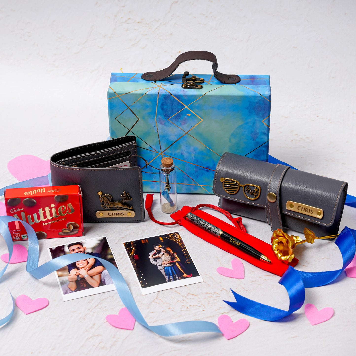 "Timeless Love: Valentine Combo 6.0 โ Personalized Men's Hamper"