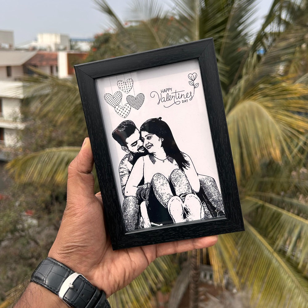 Valentines Special 'Couple Digital Sketch Frame'