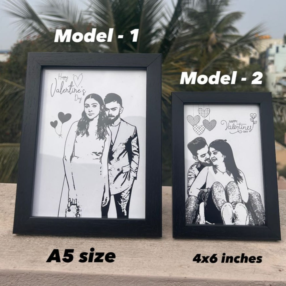 Valentines Special 'Couple Digital Sketch Frame'