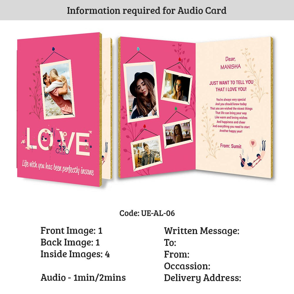 Valentine's Audio Greeting card : Greet in your voice