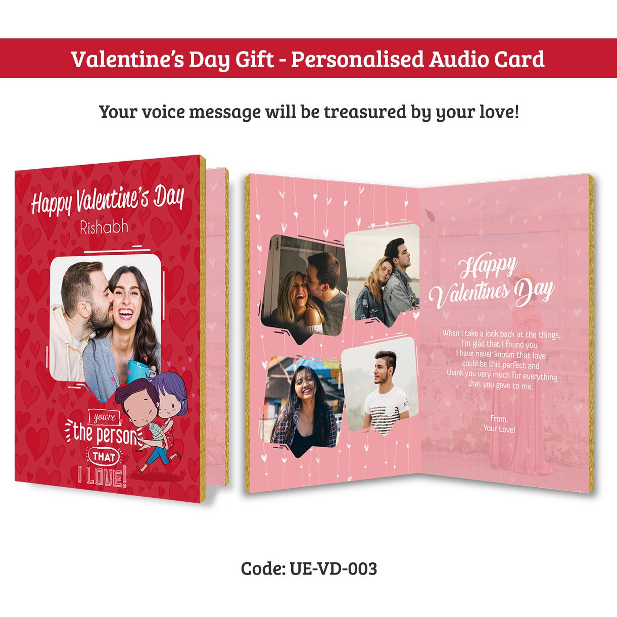 Valentine's Audio Greeting card : Greet in your voice
