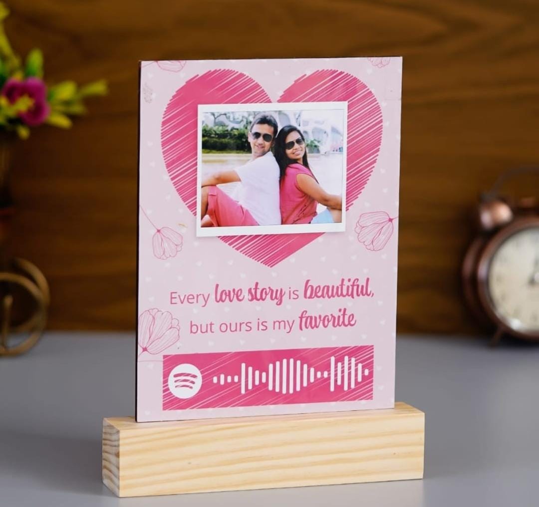 ๐ Personalized Melody: "Wooden Spotify Table top"
