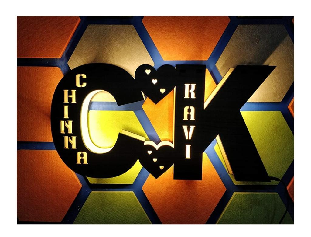 Personalized wooden Couple Lamps