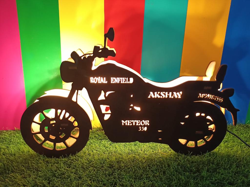 wooden Bike L.e.d Lamp