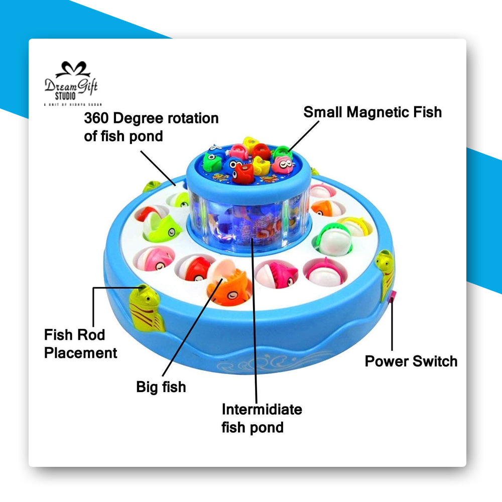 Fish Catching Game With 26 Fishes And 4 Pods For Age 3+ Years 1 Set-Multi Color