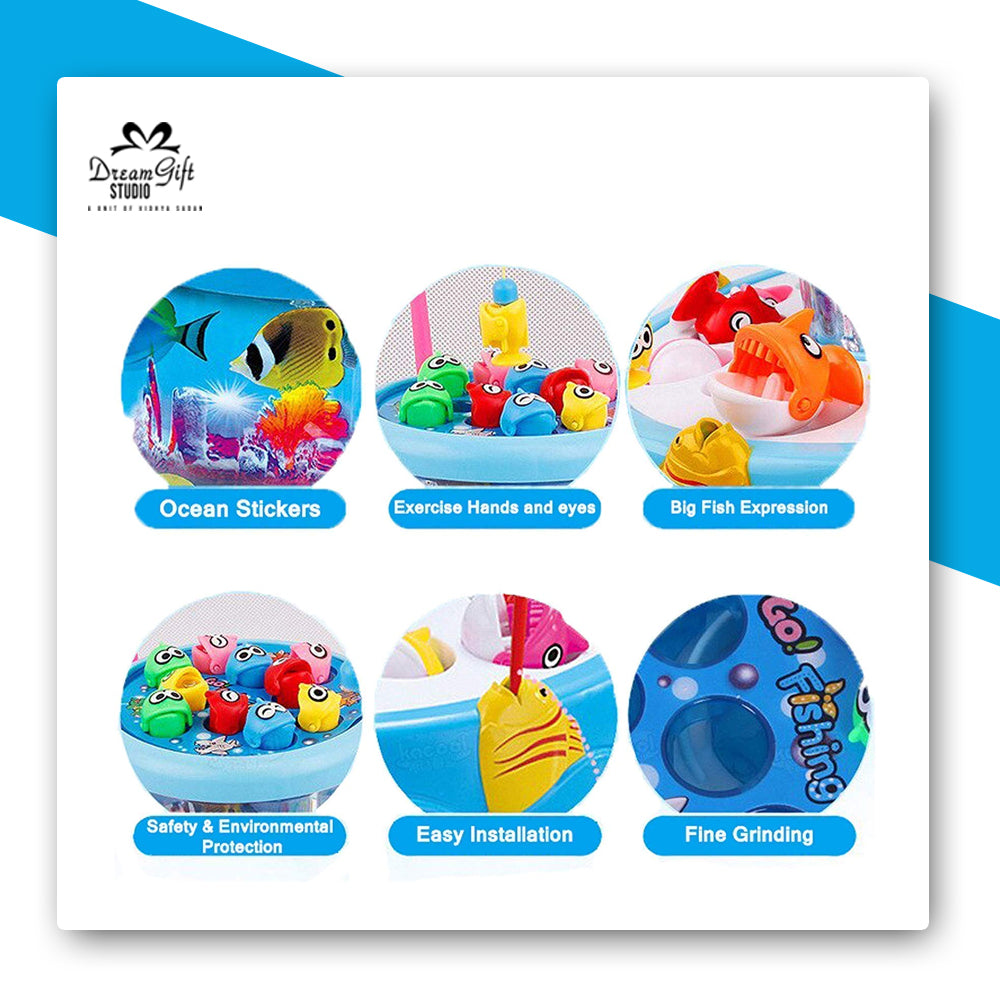 Fish Catching Game With 26 Fishes And 4 Pods For Age 3+ Years 1 Set-Multi Color