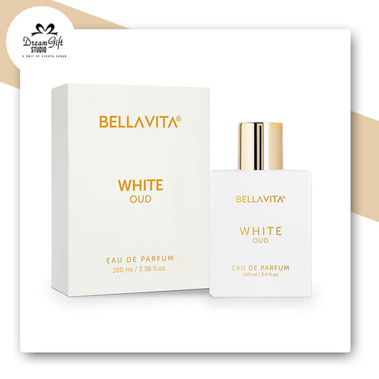 Bella Vita Luxury White Oud Eau De Parfum – Unisex Perfume for Men & Women | Long-Lasting Woody Scent with Orange, Freesia & Tobacco (100ml)
