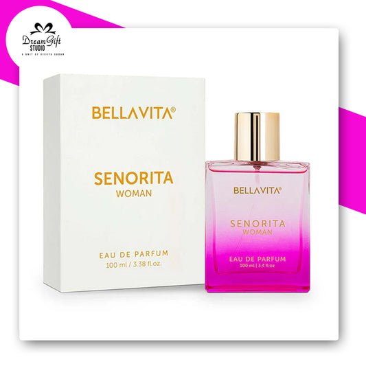 Bella Vita Luxury Senorita Eau De Parfum for Women – Long-Lasting Floral & Fruity Fragrance with Yuzu, Lotus, Magnolia & Musk (100ml) | Perfect for Day Events