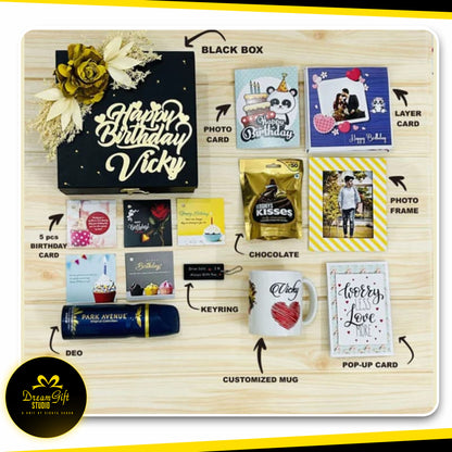 "🌟 Premium Black Box Hamper: Best Personalized gift for Memorable Surprises 🎁"