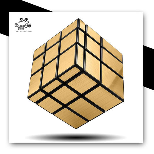 Gold & silver Mirror Cube (57mm)