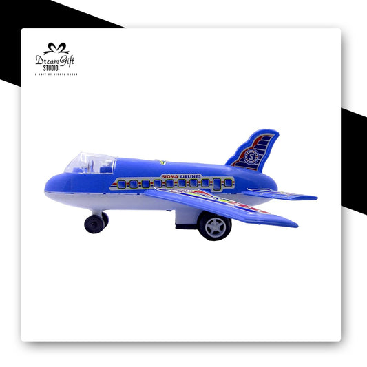 SIGMA AIRLINES Blue Passenger Airplane Toy