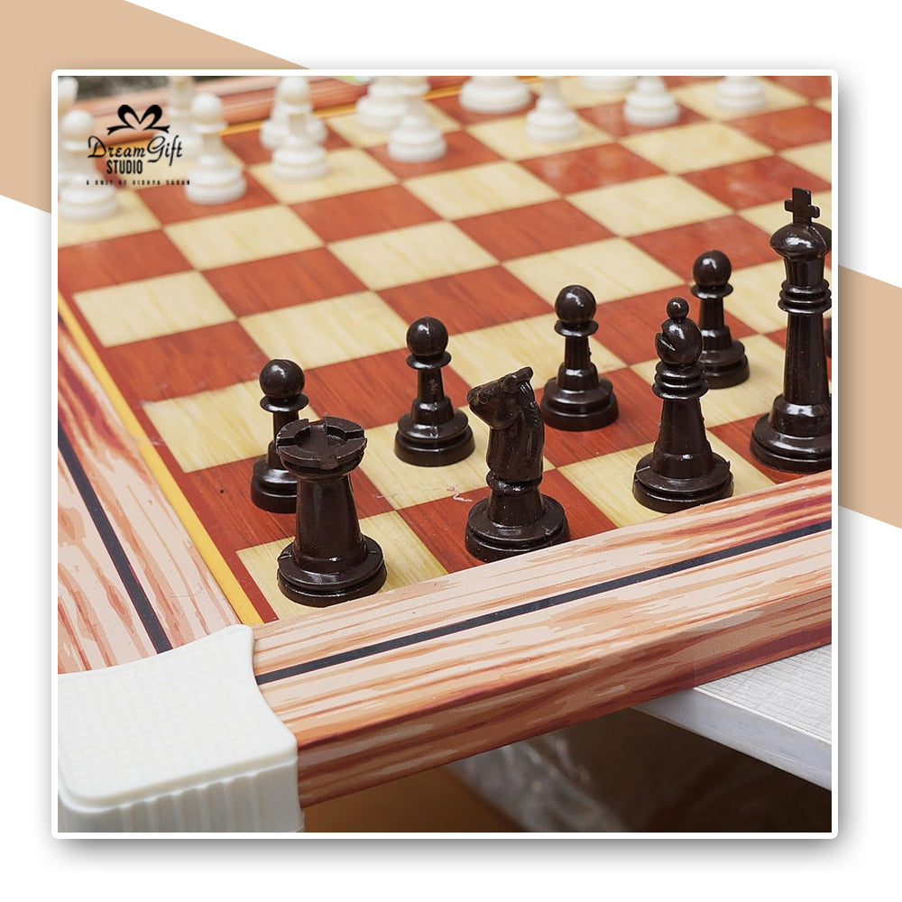 Kirat wooden Chess & Ludo set ( Double sided )