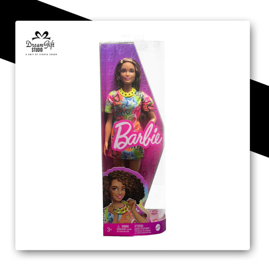 Mattel Barbie Colorful Graphic Dress Original Doll