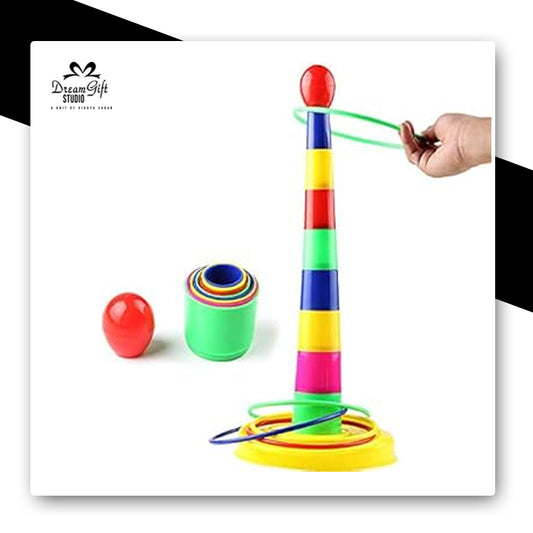 Toyzone Colorful Ring Toss Game Set