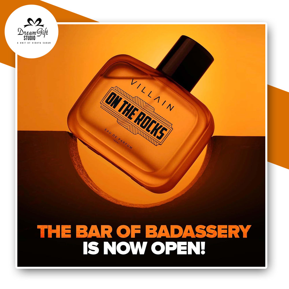 Villain On The Rocks Eau De Parfum for Men | Woody & Citrus Long-Lasting Fragrance | 100ml