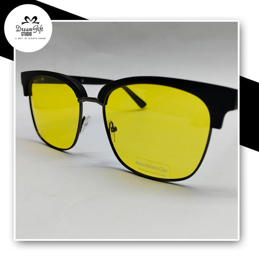 Romeo Business Class Polarized Sunglasses – Classic Black Frame with Yellow Lenses