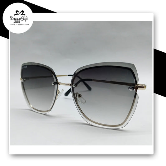 Versace Gradient Cat-Eye Sunglasses – Gold Frame with Smoke Fade Lenses