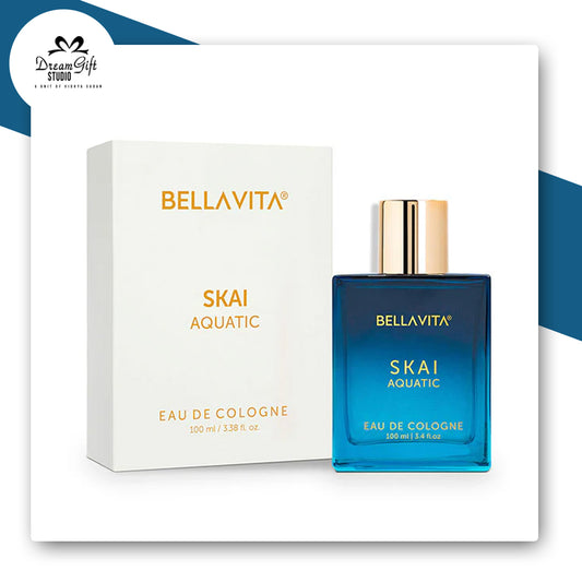 Bella Vita Luxury Skai Aquatic Unisex Eau De Cologne 100ml | Long-Lasting Woody Citrus Fragrance with Bergamot, Lavender & Patchouli for Men & Women