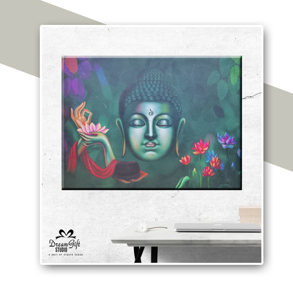 Divine Buddha Canvas Print | 18×24 inches Portrait | Matte Finish