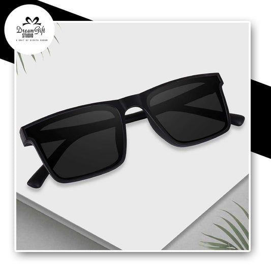Black Square Frame Sunglasses – Unisex UV400 Protection