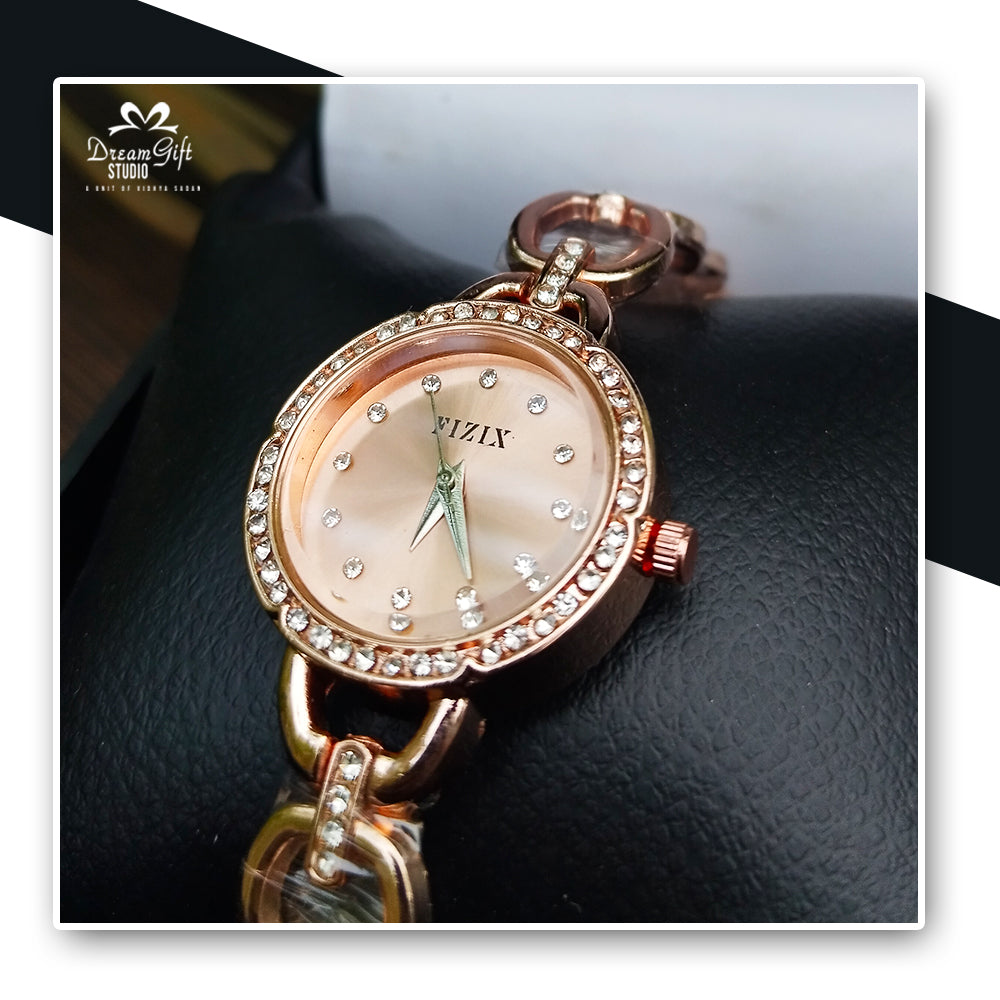 FIZIX Rose Gold Bracelet Style Watch For Her