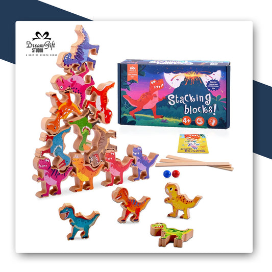 Dinosaur Stacking Blocks Puzzle & Dexterity Game