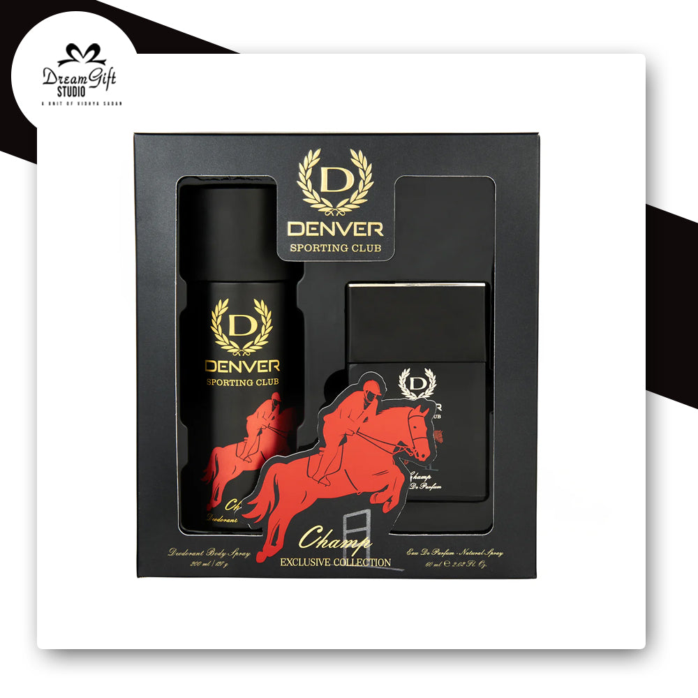 Denver Champ Gift Set for Men – Long-Lasting Perfume (60ml) & Deodorant (165ml)