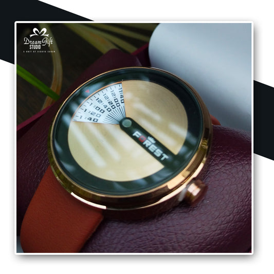 Forest unique vintage-gauge inspired design with numeric arc display