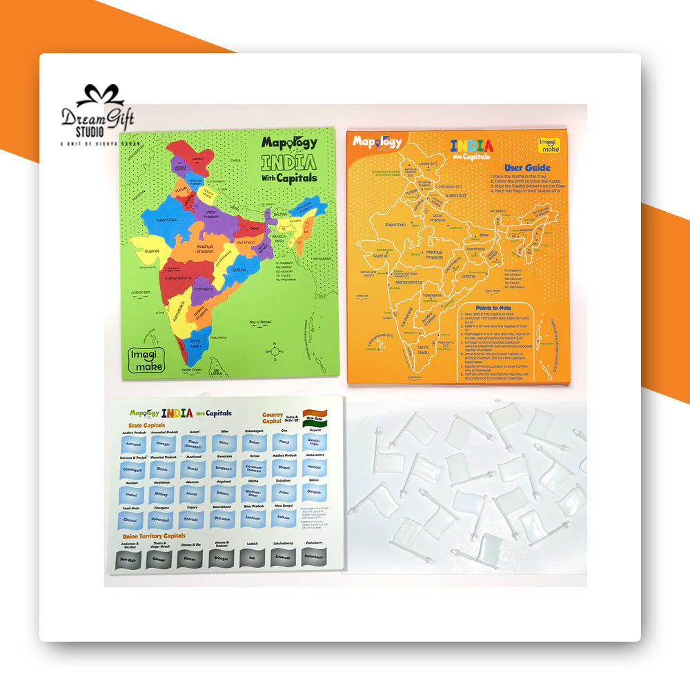 Mapology: India with Capitals