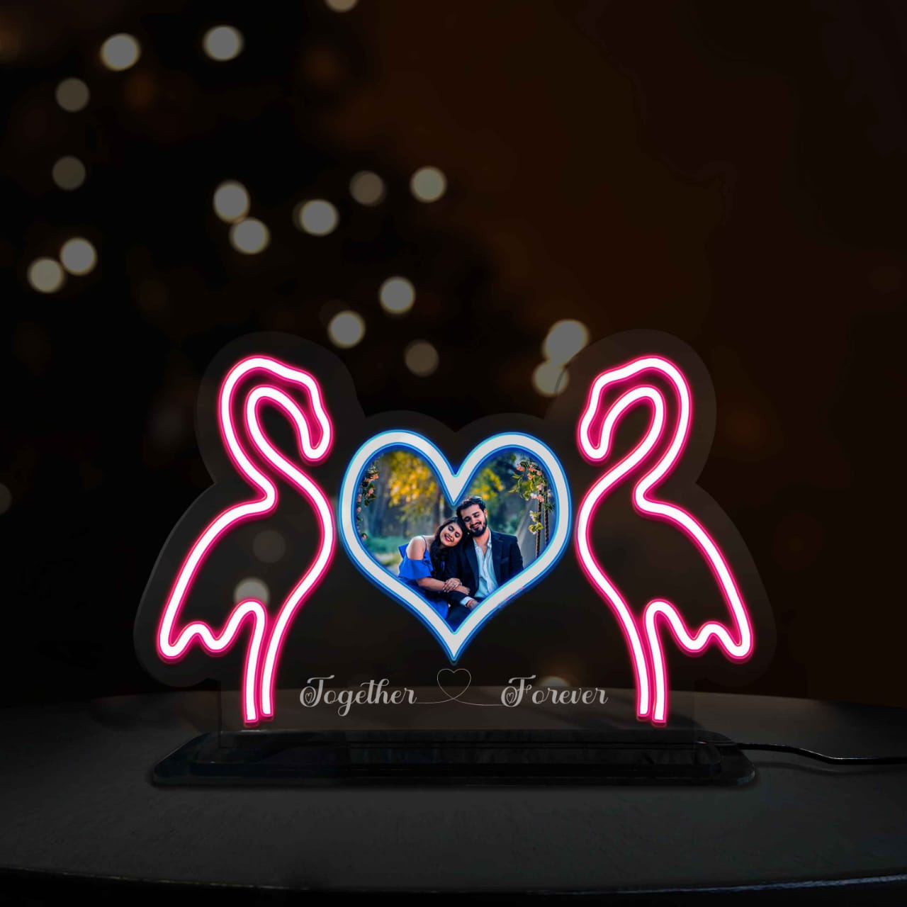 Dove Pair Acrylic Neon Table top