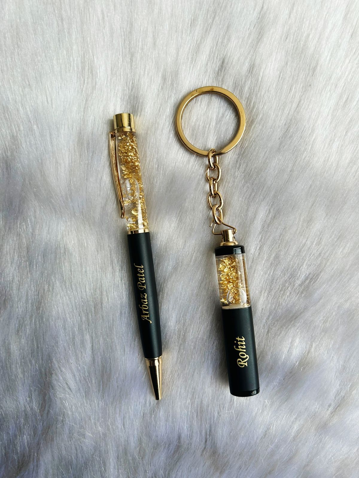 Goldflake Pen & Keychain Set