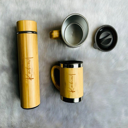 Wooden Flask - Cup Set