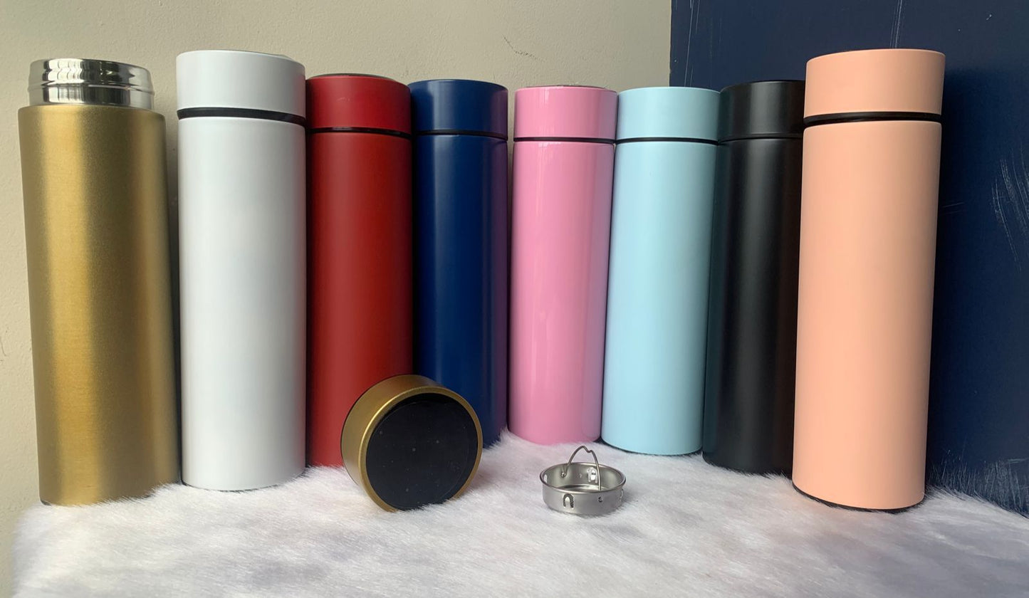 customised led temperature flask