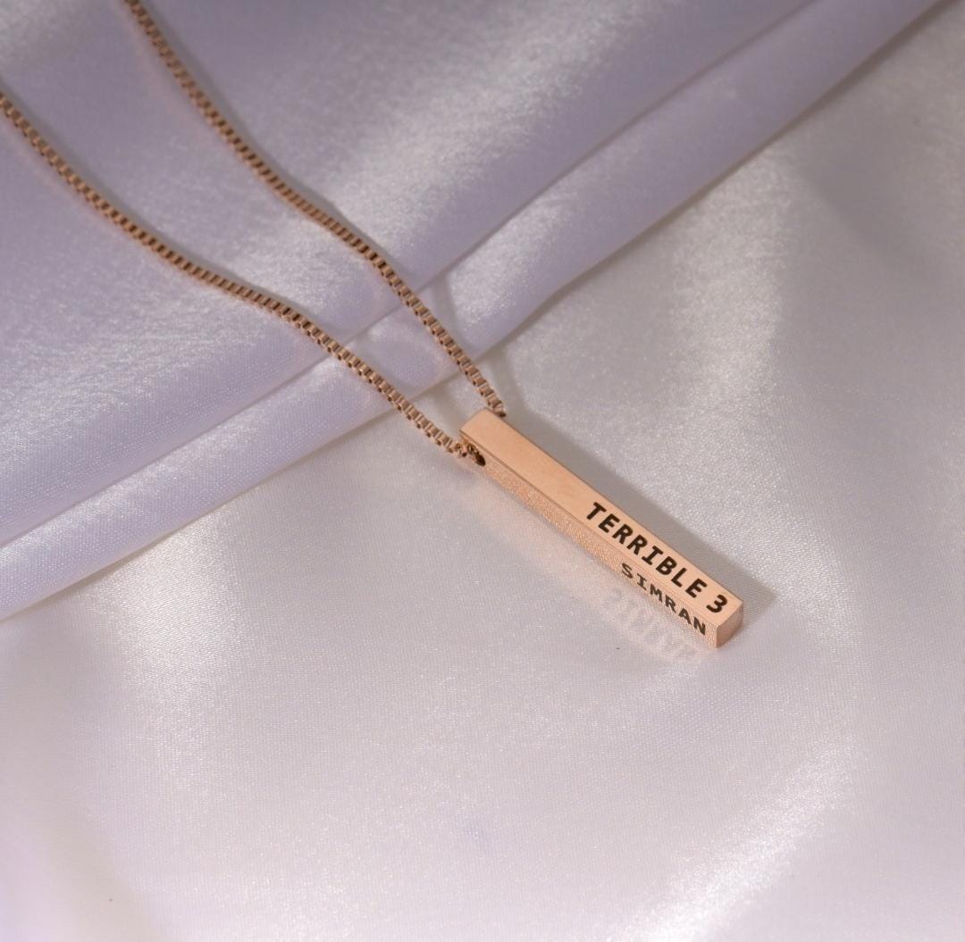 Personalized Bar Pendant