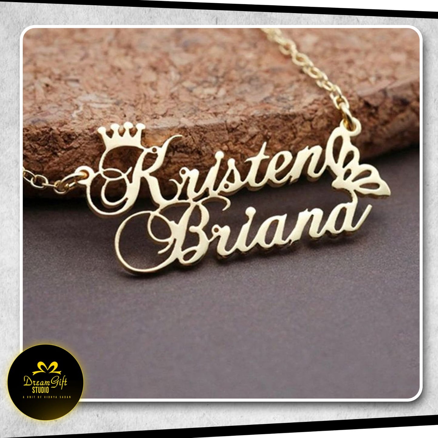 Personalized Double Name Pendant chain