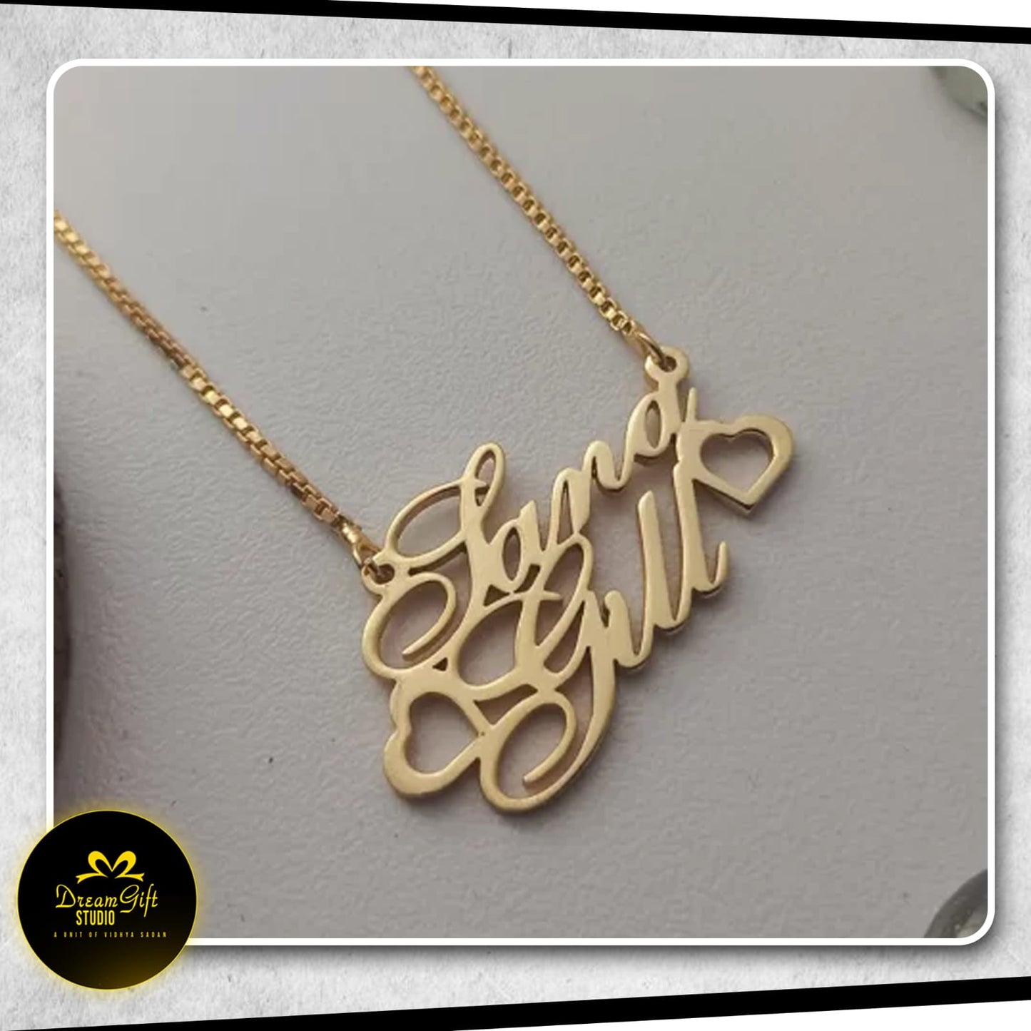 Personalized Double Name Pendant chain