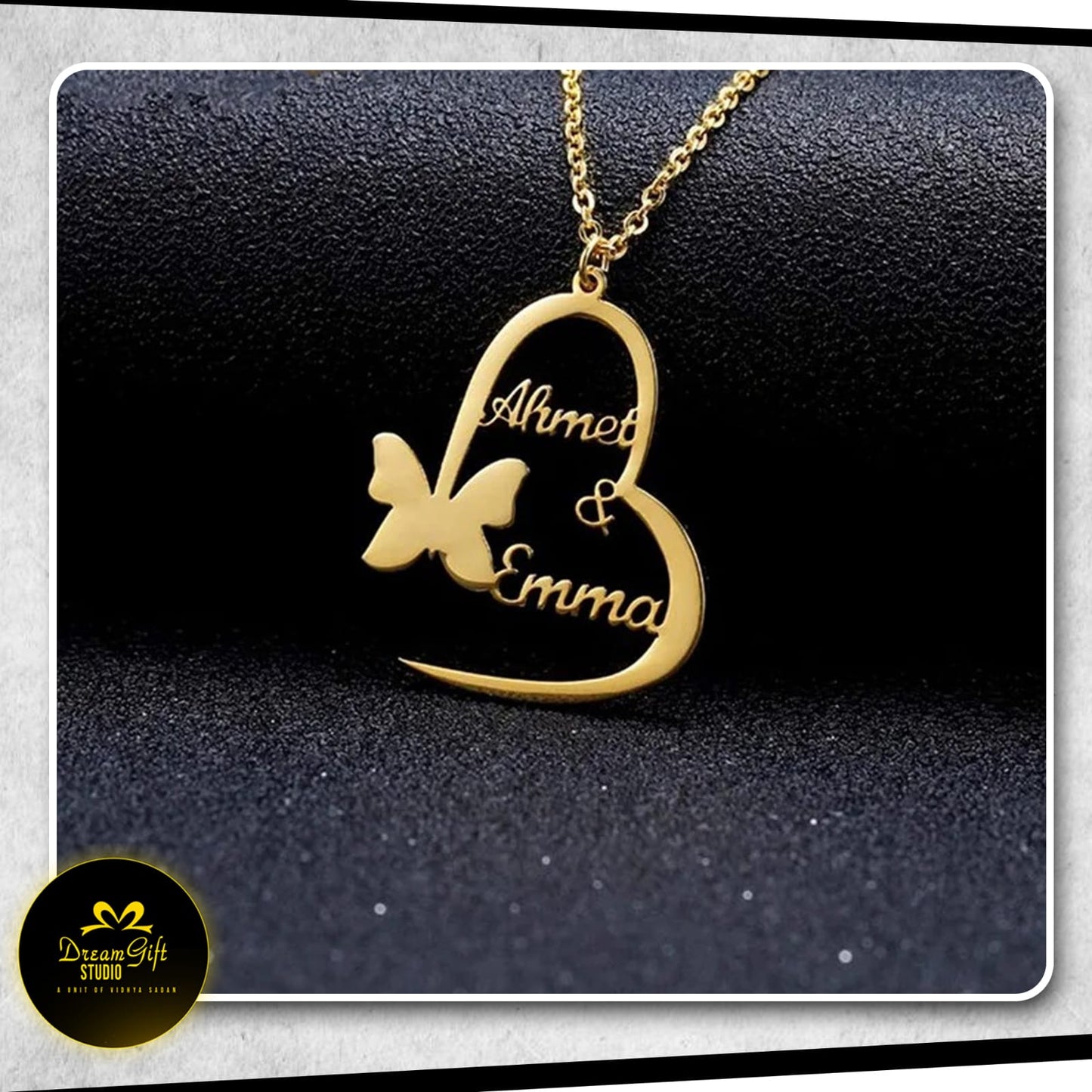 Personalized Double Name Pendant chain