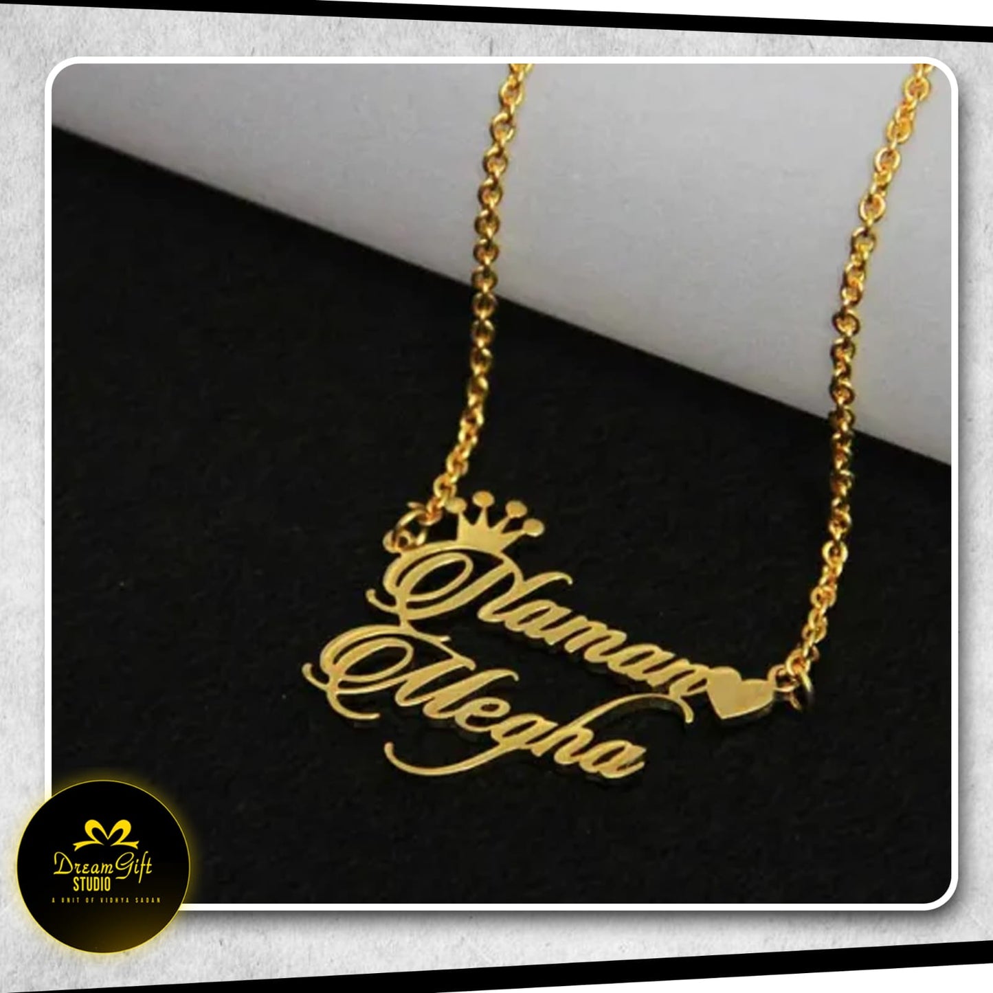 Personalized Double Name Pendant chain