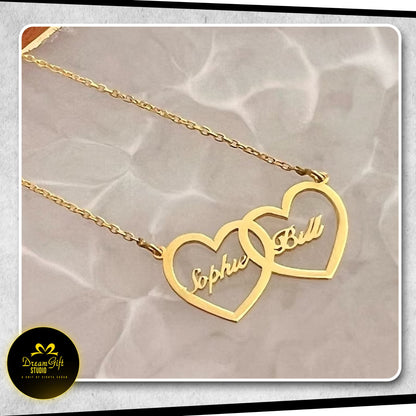 Personalized Double Name Pendant chain