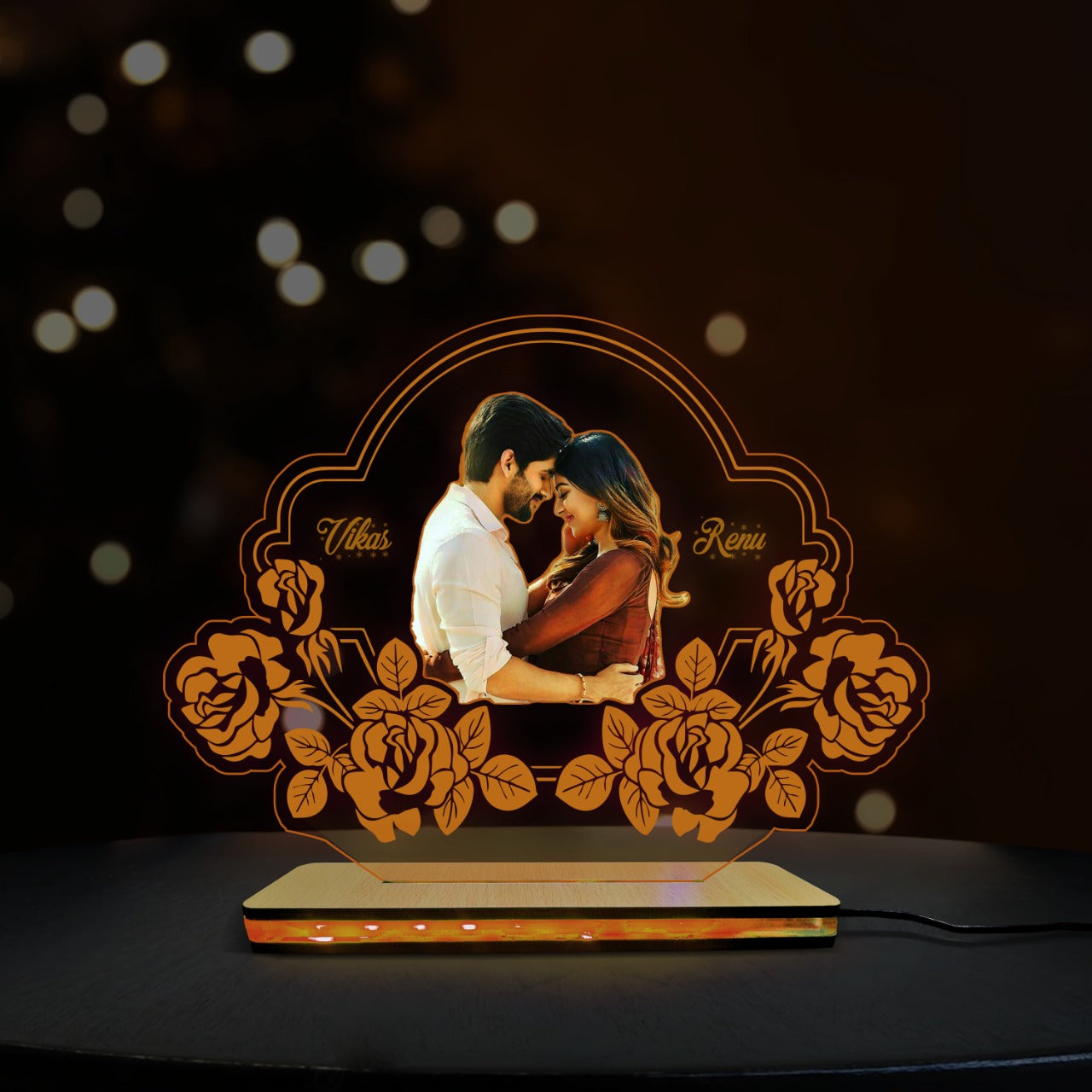 Couple Acrylic Led Table Top