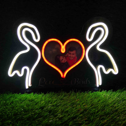 Dove Pair Acrylic Neon Table top