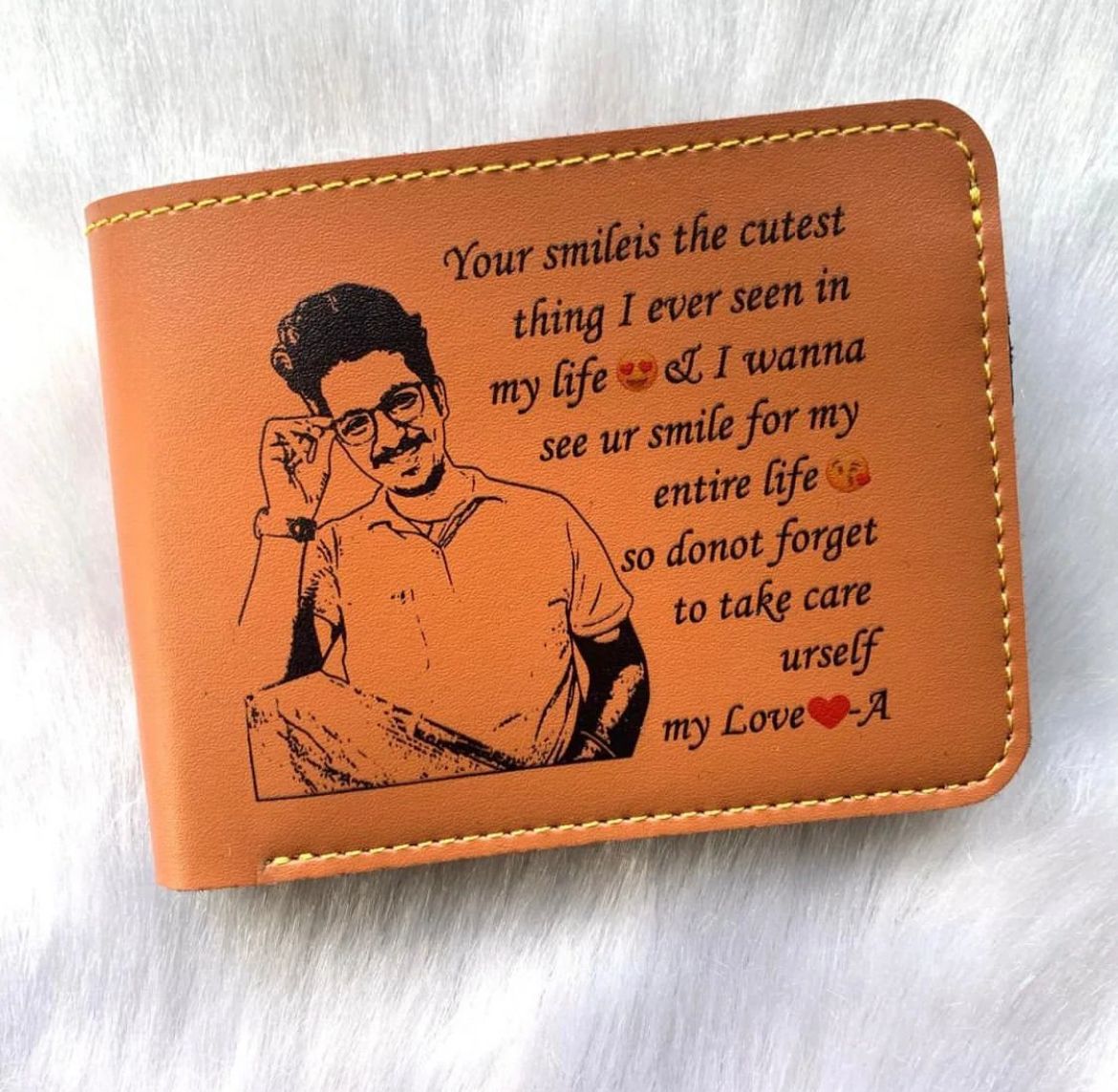 Personalized Men's Sketch wallet