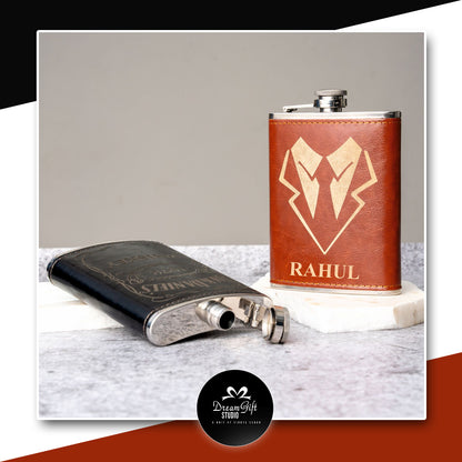 Leather Hipflask : Personalized